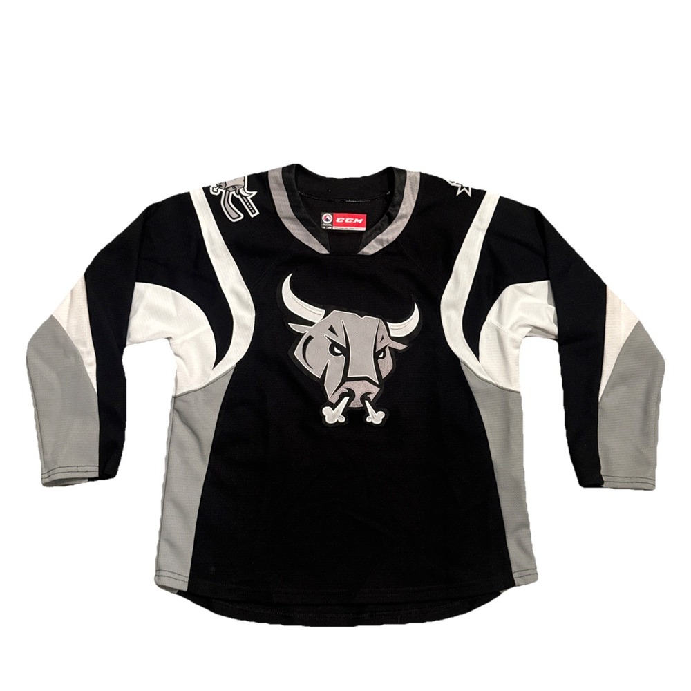San Antonio Rampage Hockey Jersey  Black CCM AHL Coyotes / Spurs Sz Youth L/XL